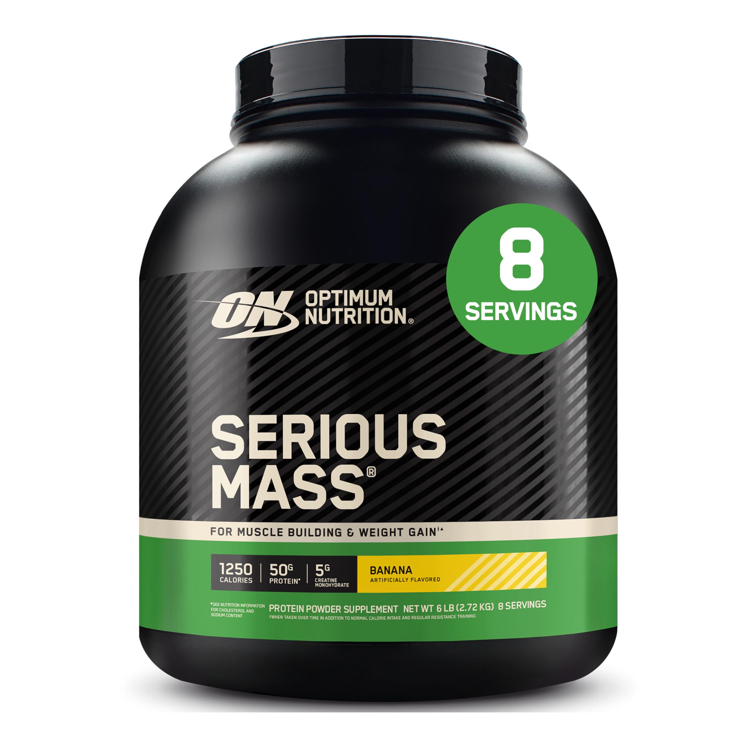 Optimum Nutrition Serious Mass, Weight Gainer Protein Powder, Mass Gainer, Vanilla Flavor, 6 Pound (Packaging May Vary)