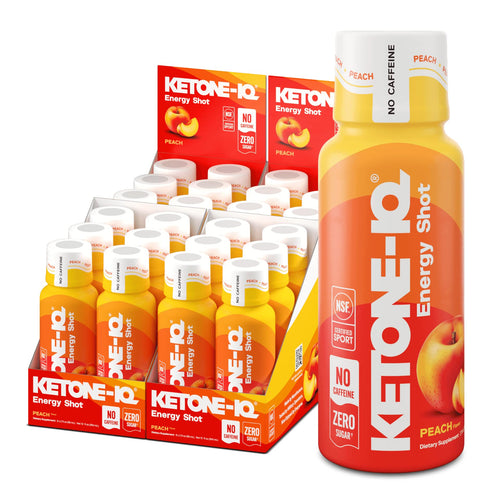 Ketone-IQ Caffeine-Free Ketone Supplement Shots – 10g Ketones per Serving, Raspberry Lemonade, 12 Pack