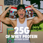 GHOST Whey Protein Powder, Cinnabon - 2LB, 25G Protein Per Serving - Cinnamon Roll Flavor - Whey Protein Isolate, Concentrate & Hydrolyzed Blend - Soy & Gluten Free