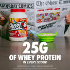 GHOST Whey Protein Powder, Cinnabon - 2LB, 25G Protein Per Serving - Cinnamon Roll Flavor - Whey Protein Isolate, Concentrate & Hydrolyzed Blend - Soy & Gluten Free